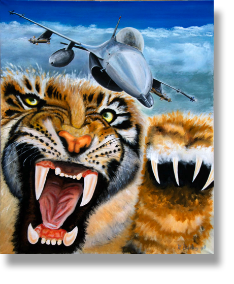 313 SQR F16 Tiger
Arcyl on Canvas
100 x 120 cm